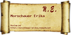 Morschauer Erika névjegykártya