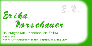 erika morschauer business card